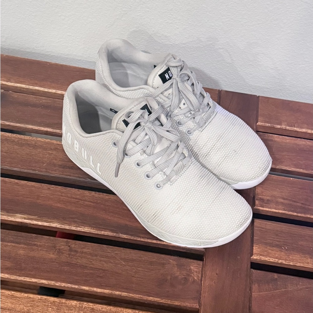 NOBULL Outwork Trainers with SuperFabric in White/Light Grey